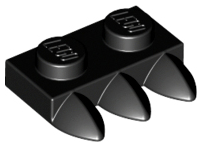 LEGO® los onderdeel Plaat Aangepast in kleur Zwart 15208