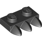 LEGO® los onderdeel Plaat Aangepast in kleur Zwart 15208