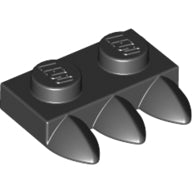 LEGO® los onderdeel Plaat Aangepast in kleur Zwart 15208