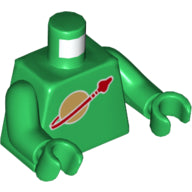 Plaatje in Gallery viewer laden, LEGO® los onderdeel Lijf met Motief Groen 973p90new2c06