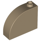 LEGO® los onderdeel Dakpan Gebogen Donker Geelbruin 33243