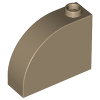 LEGO® los onderdeel Dakpan Gebogen Donker Geelbruin 33243