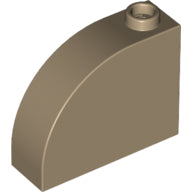 Plaatje in Gallery viewer laden, LEGO® los onderdeel Dakpan Gebogen Donker Geelbruin 33243