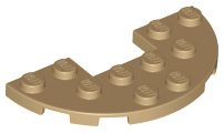 Plaatje in Gallery viewer laden, LEGO® los onderdeel Plaat Rond Donker Geelbruin 18646