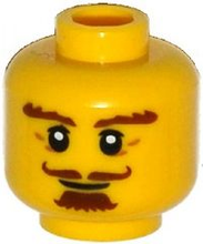Plaatje in Gallery viewer laden, LEGO® los onderdeel Hoofd in kleur Geel 3626cpb1253