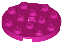 LEGO® los onderdeel Plaat Rond in kleur Magenta 60474
