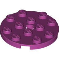 Plaatje in Gallery viewer laden, LEGO® los onderdeel Plaat Rond in kleur Magenta 60474