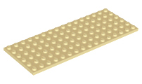 Plaatje in Gallery viewer laden, LEGO® los onderdeel Plaat Algemeen in kleur Geelbruin 3027