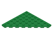 Plaatje in Gallery viewer laden, LEGO® los onderdeel Wig Plaat in kleur Groen 30504