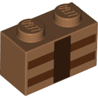 Plaatje in Gallery viewer laden, LEGO® los onderdeel Steen met Motief Medium Noga 3004pb123