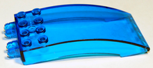Plaatje in Gallery viewer laden, LEGO® los onderdeel Voorruit Doorzichtig Donkerblauw 46413