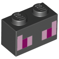 Plaatje in Gallery viewer laden, LEGO® los onderdeel Steen met Motief Zwart 3004pb124