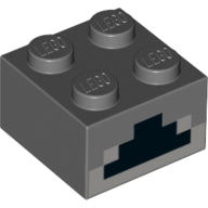 LEGO® Steen met Motief Donker Blauwachtig Grijs 3003pb084