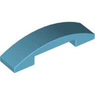 Plaatje in Gallery viewer laden, LEGO® los onderdeel Dakpan Gebogen Medium Azuurblauw 93273