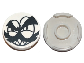 LEGO® los onderdeel Tegel Rond met Motief Wit 14769pb079