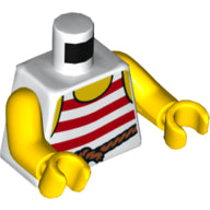 Plaatje in Gallery viewer laden, LEGO® los onderdeel Lijf met Motief Wit 973pb1932c01