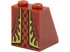 LEGO® los onderdeel Dakpan met Motief Donkerrood 3678bpb082