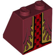 Plaatje in Gallery viewer laden, LEGO® los onderdeel Dakpan met Motief Donkerrood 3678bpb082