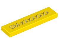 LEGO® los onderdeel Tegel met Motief in kleur Geel 2431pb341