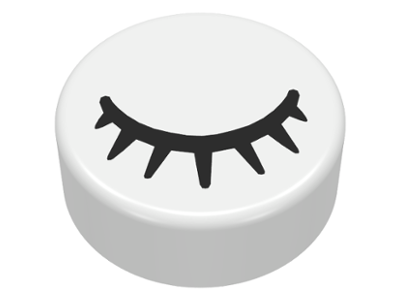 LEGO® los onderdeel Tegel Rond met Motief Wit 98138pb028