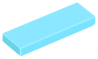 Plaatje in Gallery viewer laden, LEGO® los onderdeel Tegel Algemeen Medium Azuurblauw 63864