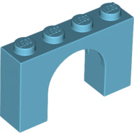 Plaatje in Gallery viewer laden, LEGO® los onderdeel Steen Boog Medium Azuurblauw 6182