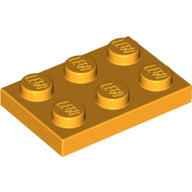 Plaatje in Gallery viewer laden, LEGO® los onderdeel Plaat Algemeen Helder Licht Oranje 3021