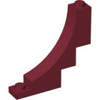 LEGO® los onderdeel Steen Boog in kleur Donkerrood 30099