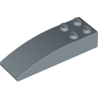 LEGO® los onderdeel Dakpan Gebogen in kleur Zandblauw 44126