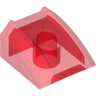 LEGO® los onderdeel Dakpan Gebogen Doorzichtig Rood 30602