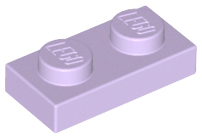 LEGO® los onderdeel Plaat Algemeen in kleur Lavendel 3023