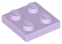 LEGO® los onderdeel Plaat Algemeen in kleur Lavendel 3022
