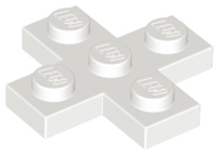 LEGO® los onderdeel Plaat Aangepast in kleur Wit 15397