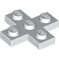 Plaatje in Gallery viewer laden, LEGO® los onderdeel Plaat Aangepast in kleur Wit 15397