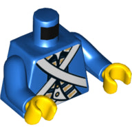 Plaatje in Gallery viewer laden, LEGO® los onderdeel Lijf met Motief Blauw 973pb1926c01