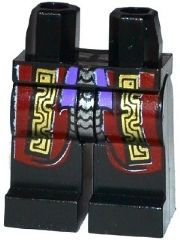 LEGO® los onderdeel Benen met Motief Zwart 970c00pb0390