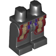 LEGO® los onderdeel Benen met Motief Zwart 970c00pb0390