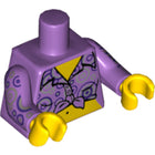 LEGO® onderdeel Lijf met Motief Medium Lavendel 973pb1838c01