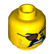 Plaatje in Gallery viewer laden, LEGO® los onderdeel Hoofd in kleur Geel 3626pb1313