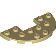 LEGO® los onderdeel Plaat Rond in kleur Geelbruin 18646