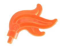 Plaatje in Gallery viewer laden, LEGO® Hoofddeksel Accessoire Doorzichtig Neon Oranje 64647