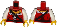Plaatje in Gallery viewer laden, LEGO® los onderdeel Lijf met Motief Rood 973pb1971c01