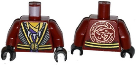 LEGO® los onderdeel Lijf met Motief Donkerrood 973pb1950c01