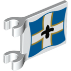 LEGO® los onderdeel Vlag met Motief in kleur Wit 2335pb131