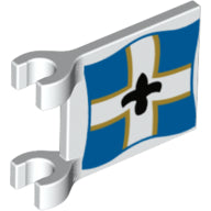 Plaatje in Gallery viewer laden, LEGO® los onderdeel Vlag met Motief in kleur Wit 2335pb131