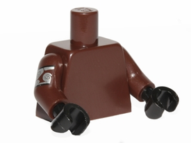 LEGO® los onderdeel Lijf met Motief Donker Bruin 973c068
