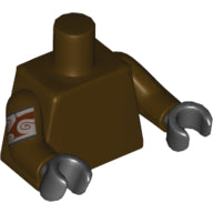 LEGO® los onderdeel Lijf met Motief Donker Bruin 973c068