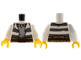 LEGO® los onderdeel Lijf met Motief Wit 973pb1903c01