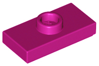 LEGO® los onderdeel Plaat Aangepast in kleur Magenta 15573