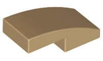 LEGO® los onderdeel Dakpan Gebogen Donker Geelbruin 11477